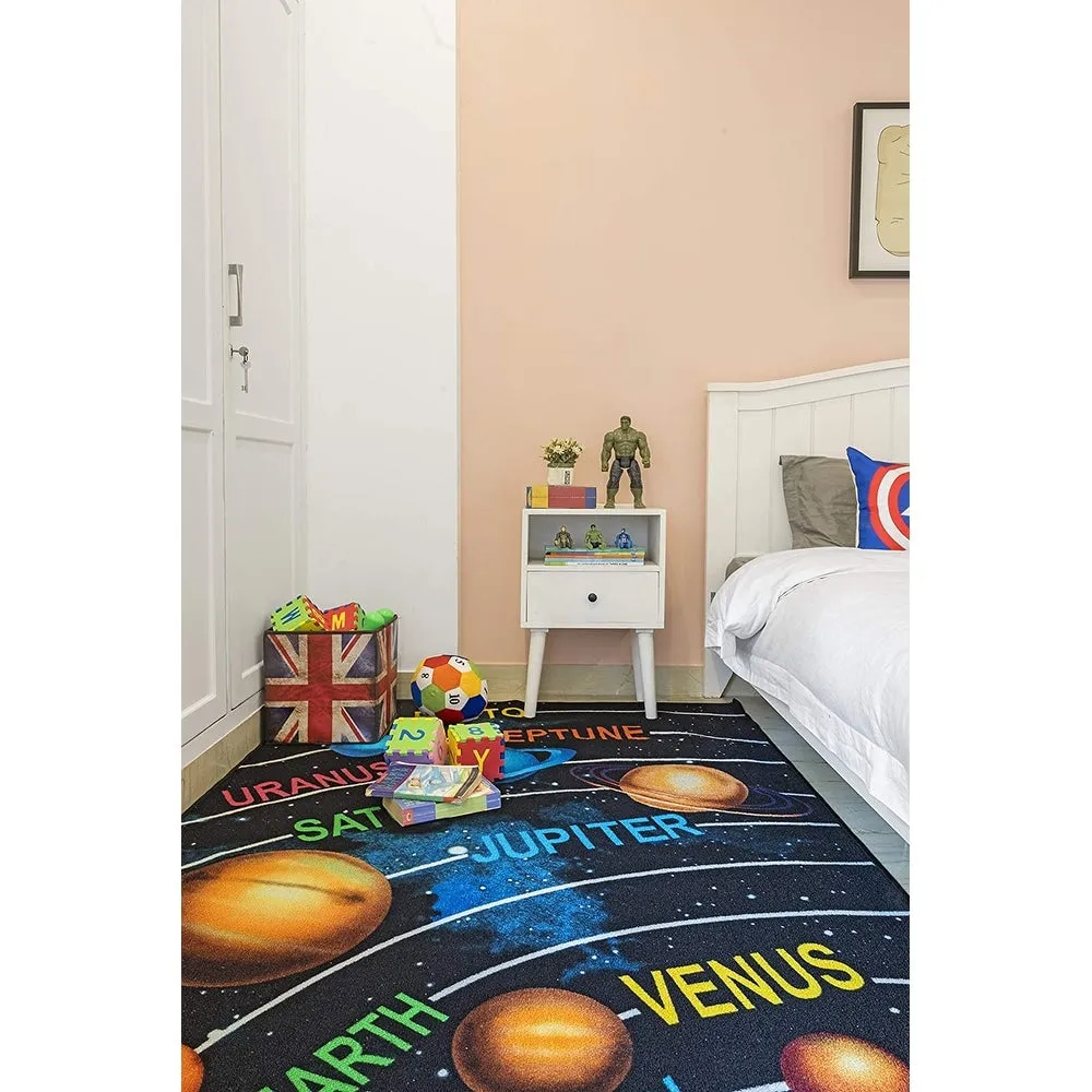 Furnish My Place 761 Solar System HD for Playroom. Bedroom Area Rug