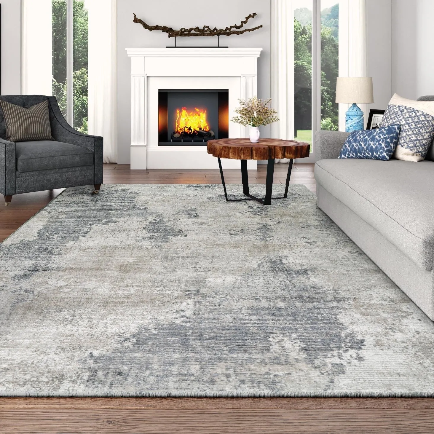 Gabriel Reverie Ivory- Grey Area Rug