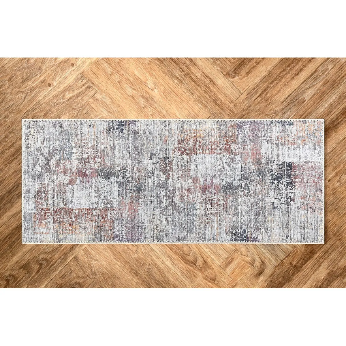 GAD - Machine Washable - Spatter Transitional Print Area Rug - 5'3 X 7'6