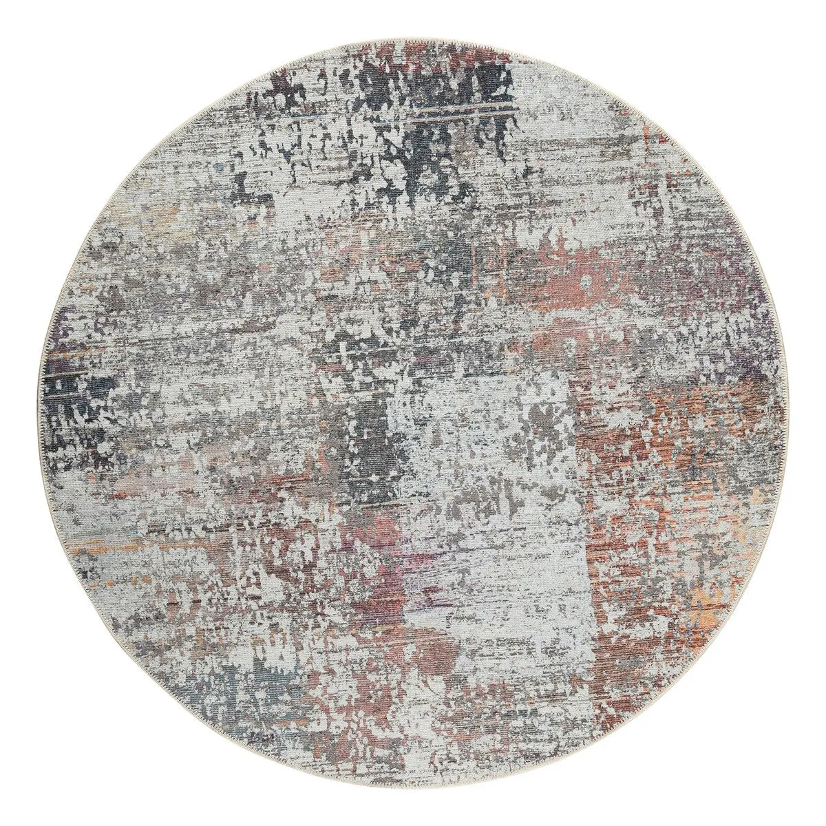 GAD - Machine Washable - Spatter Transitional Print Area Rug - 5'3 X 7'6