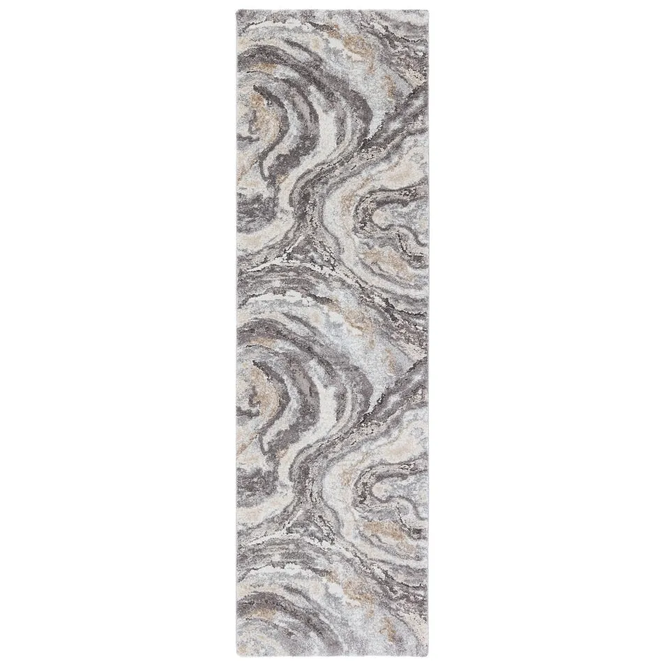 Gatlin Abstract Gray/ Cream Area Rug