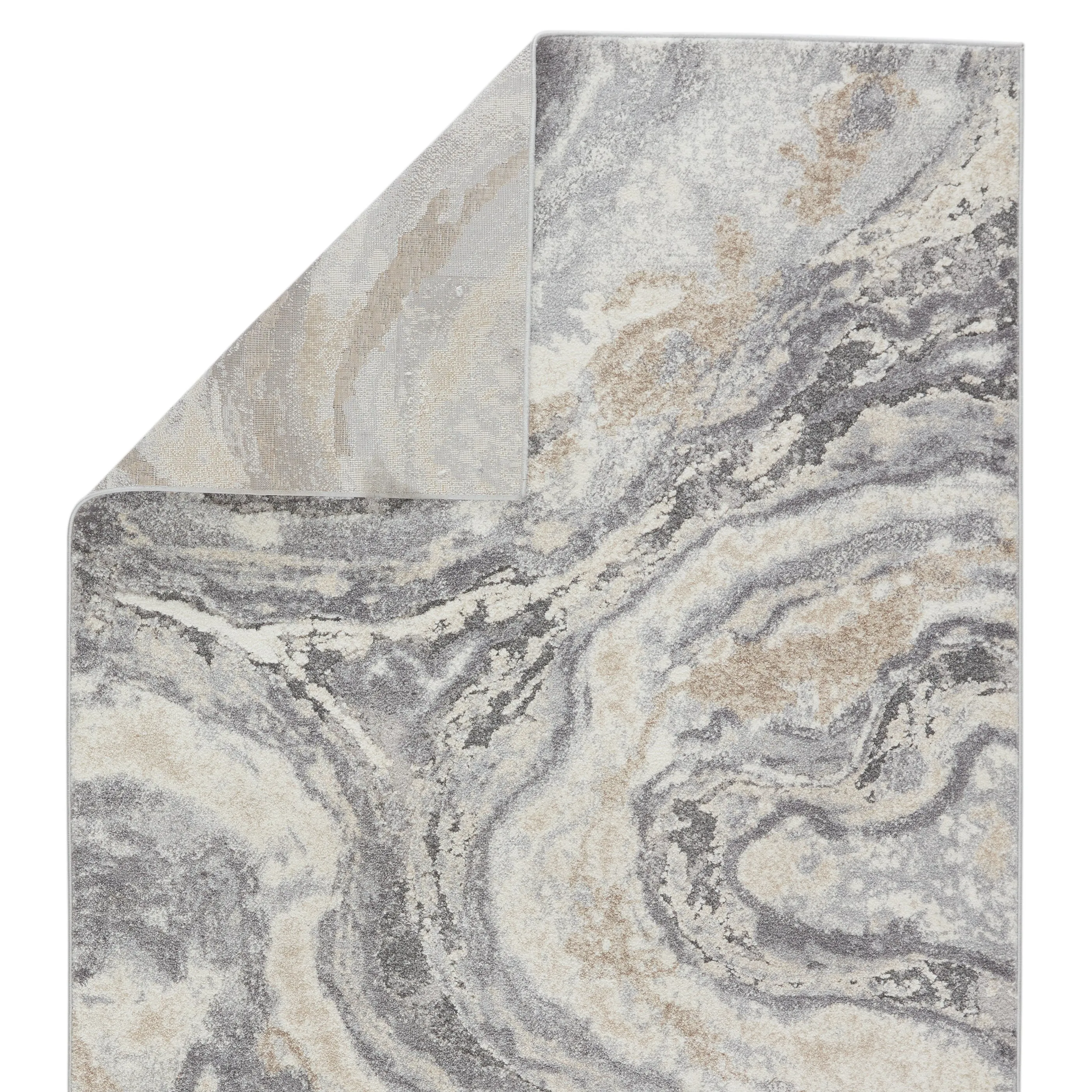 Gatlin Abstract Gray/ Cream Area Rug