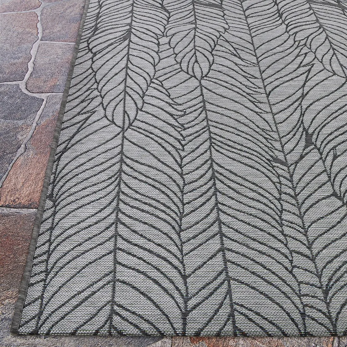 Gelato Vigne Gray- Black Indoor/ Outdoor Area Rug