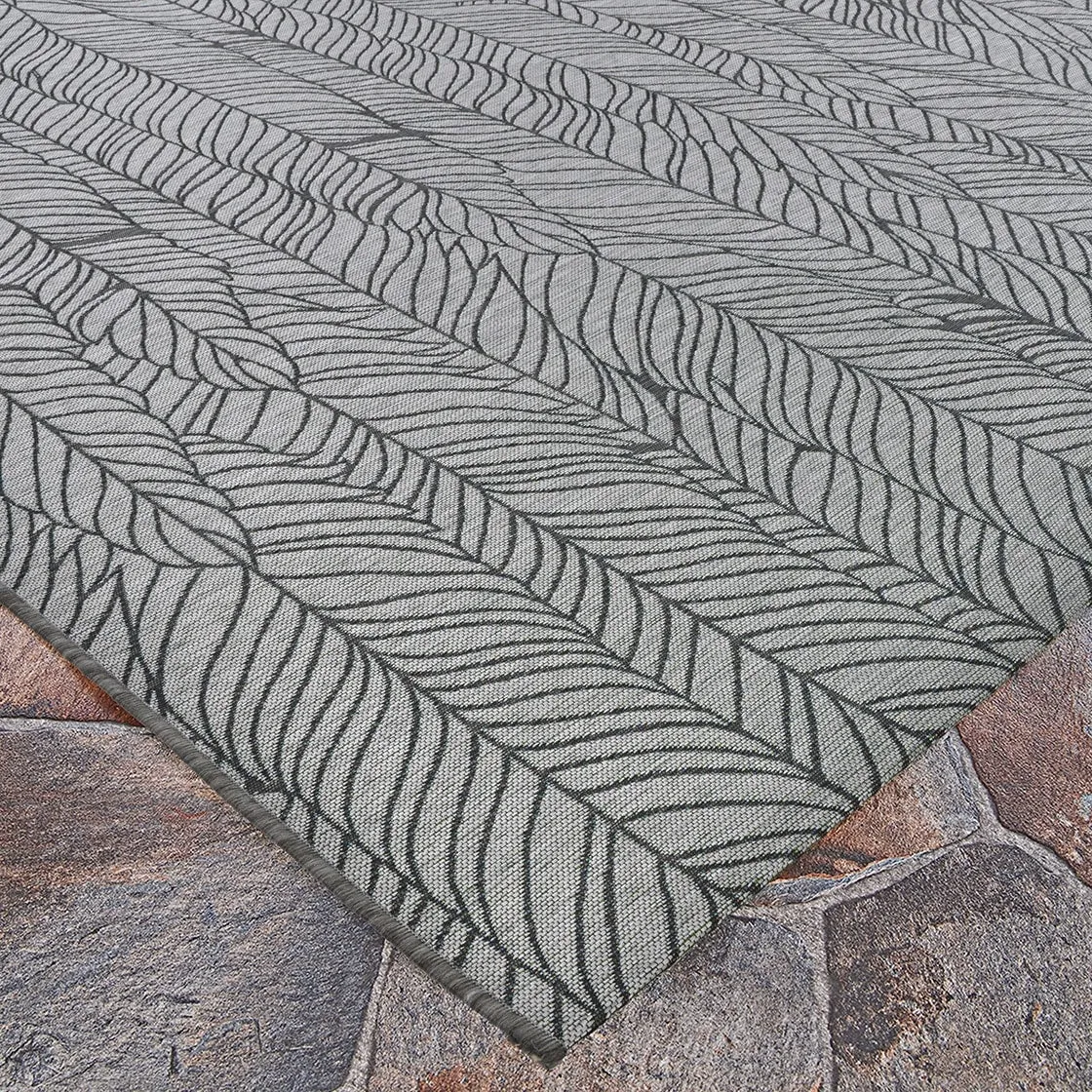 Gelato Vigne Gray- Black Indoor/ Outdoor Area Rug