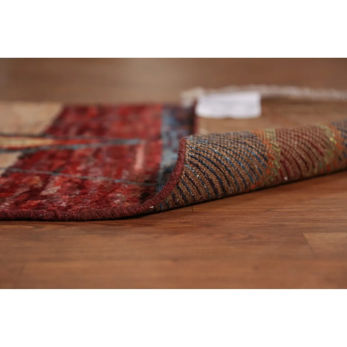 Geometric Multi-Color Moroccan Runner Rug Handmade Wool Carpet - 2'8 x 9'11