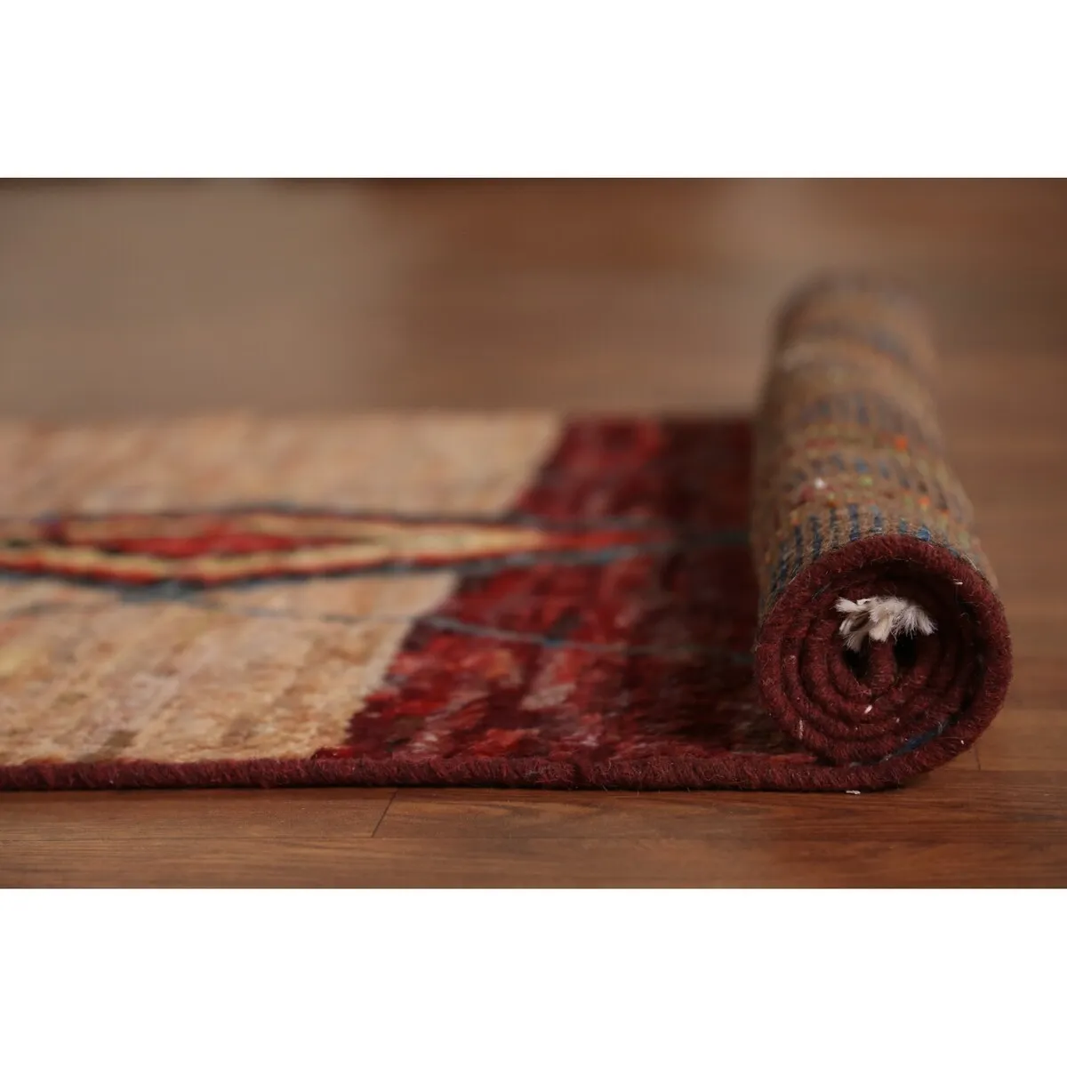 Geometric Multi-Color Moroccan Runner Rug Handmade Wool Carpet - 2'8 x 9'11