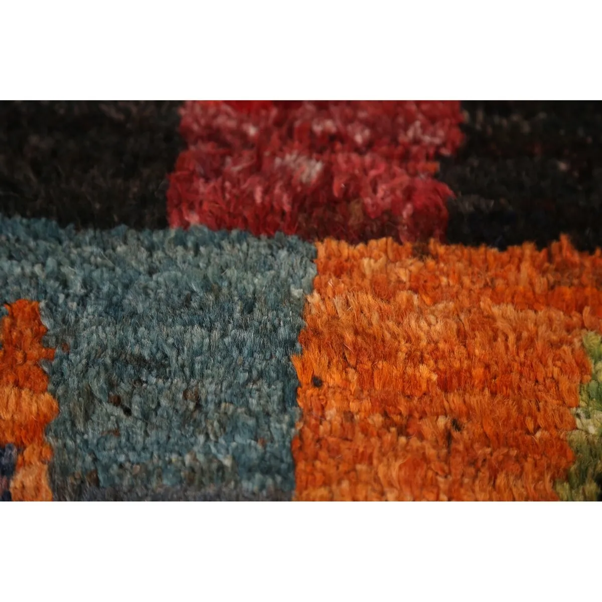Geometric Multi-Color Moroccan Runner Rug Handmade Wool Carpet - 2'8 x 9'11