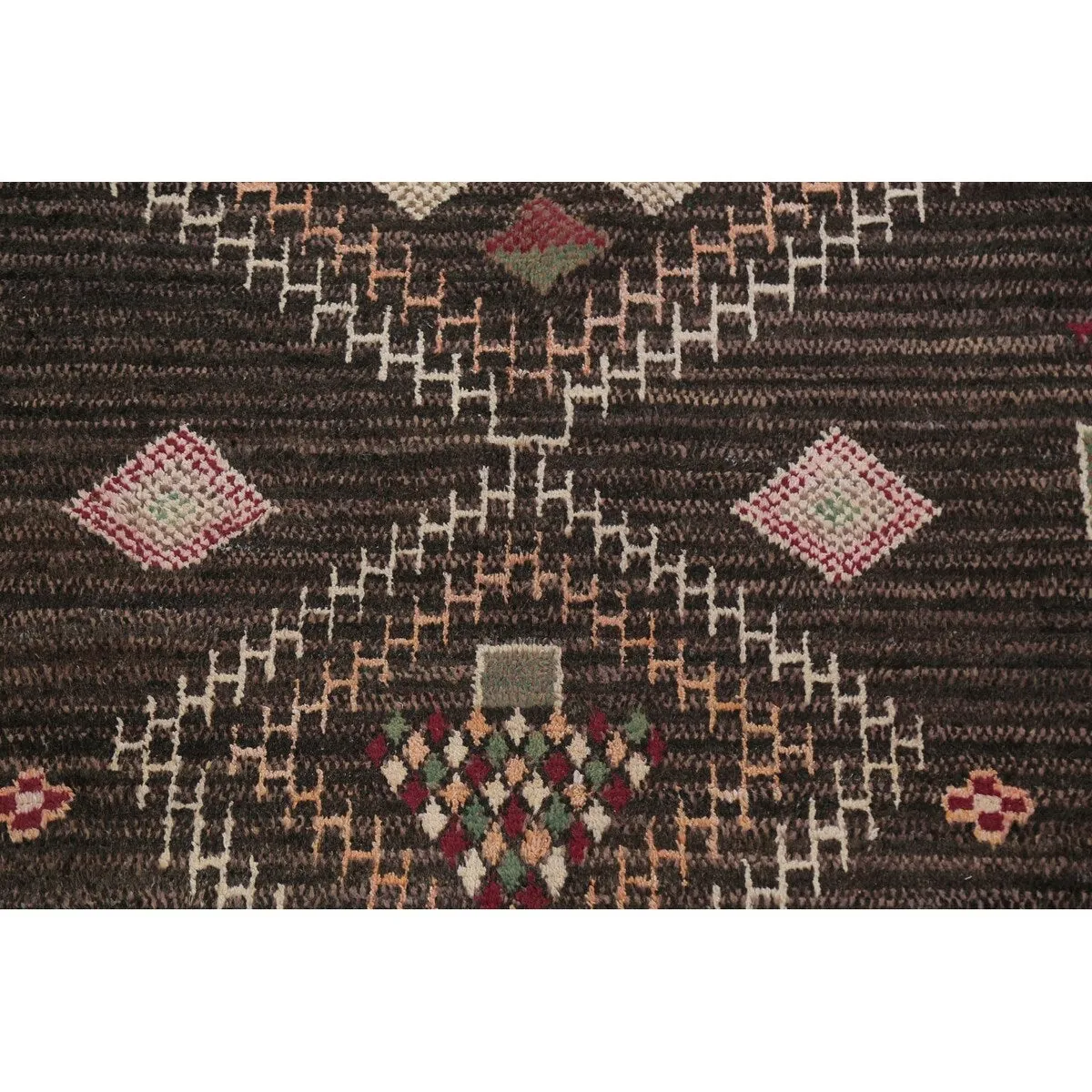 Geometric Tribal Oriental Moroccan Wool Area Rug Hand-knotted Carpet - 9'3 x 12'6