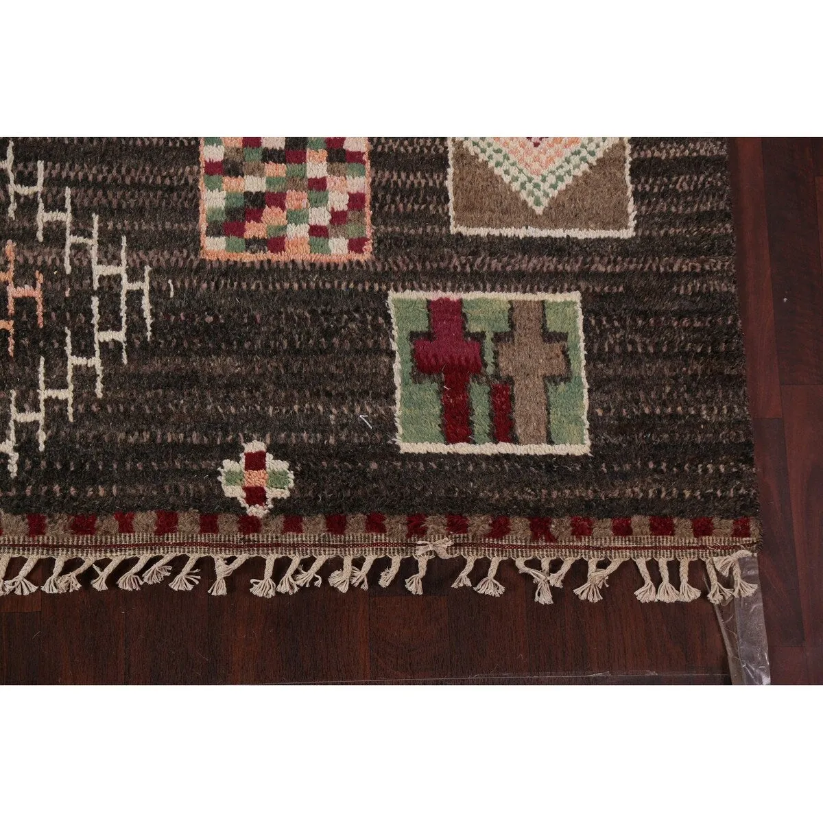 Geometric Tribal Oriental Moroccan Wool Area Rug Hand-knotted Carpet - 9'3 x 12'6