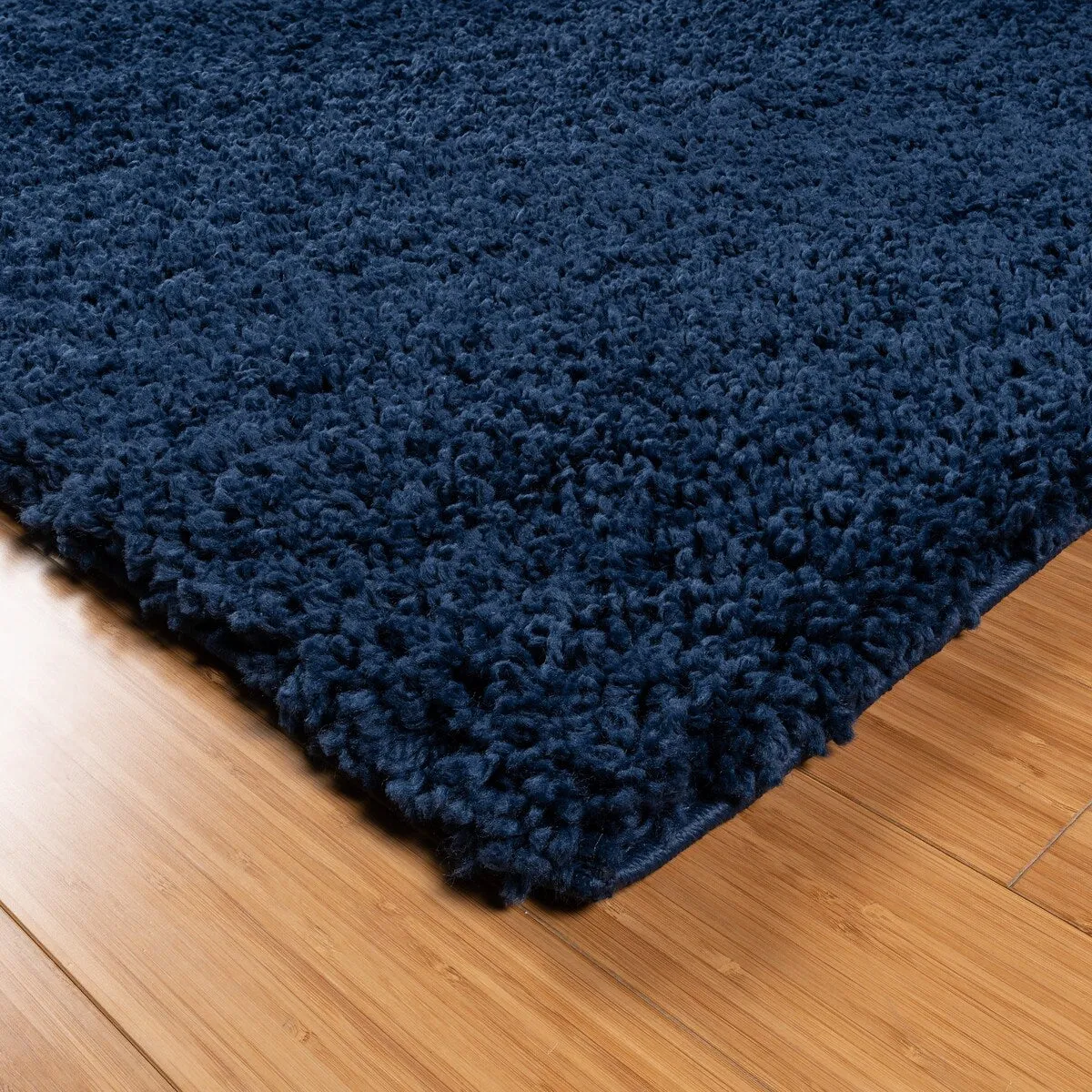 Gertmenian Anjou Solid Navy Thick Plush Shag Area Rug