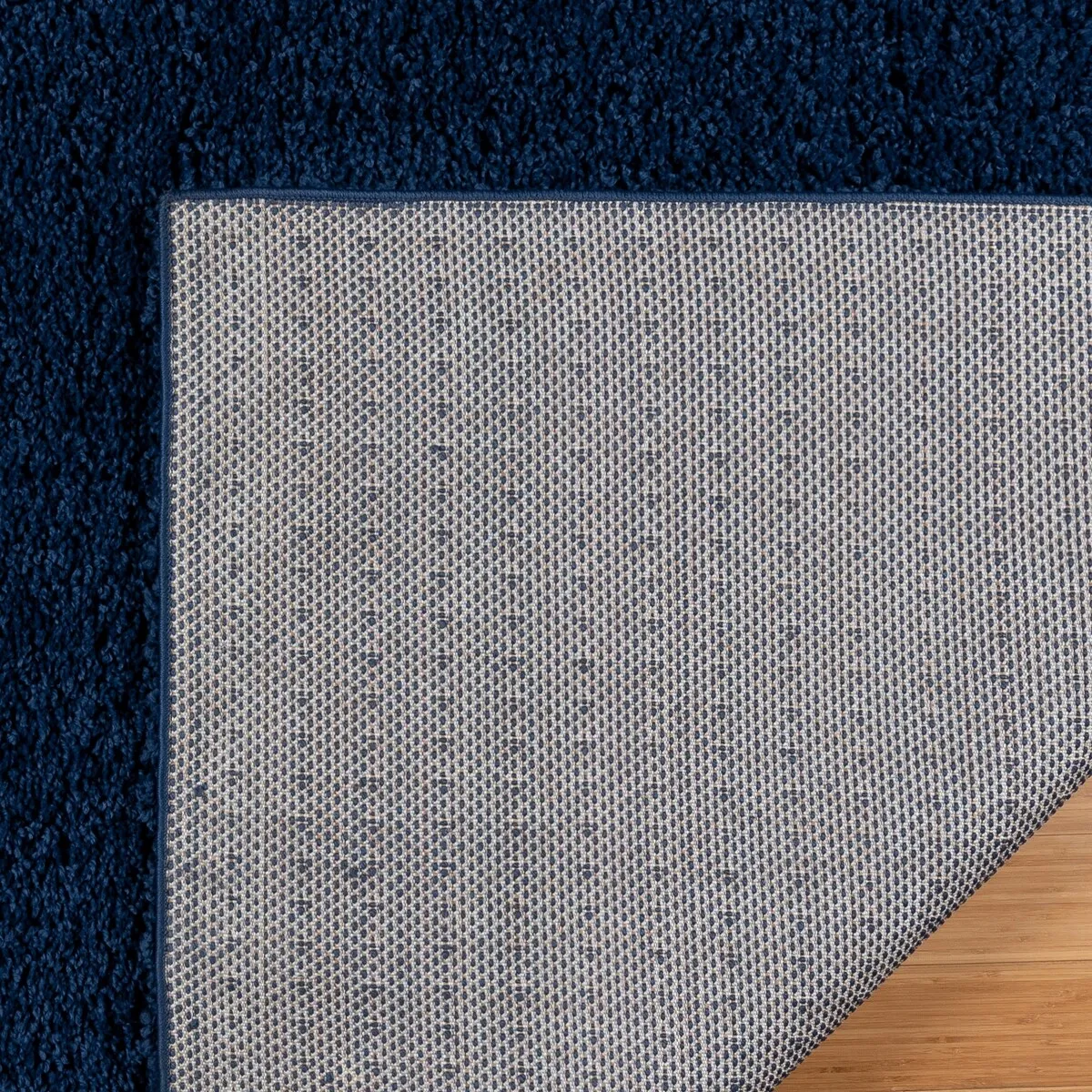 Gertmenian Anjou Solid Navy Thick Plush Shag Area Rug