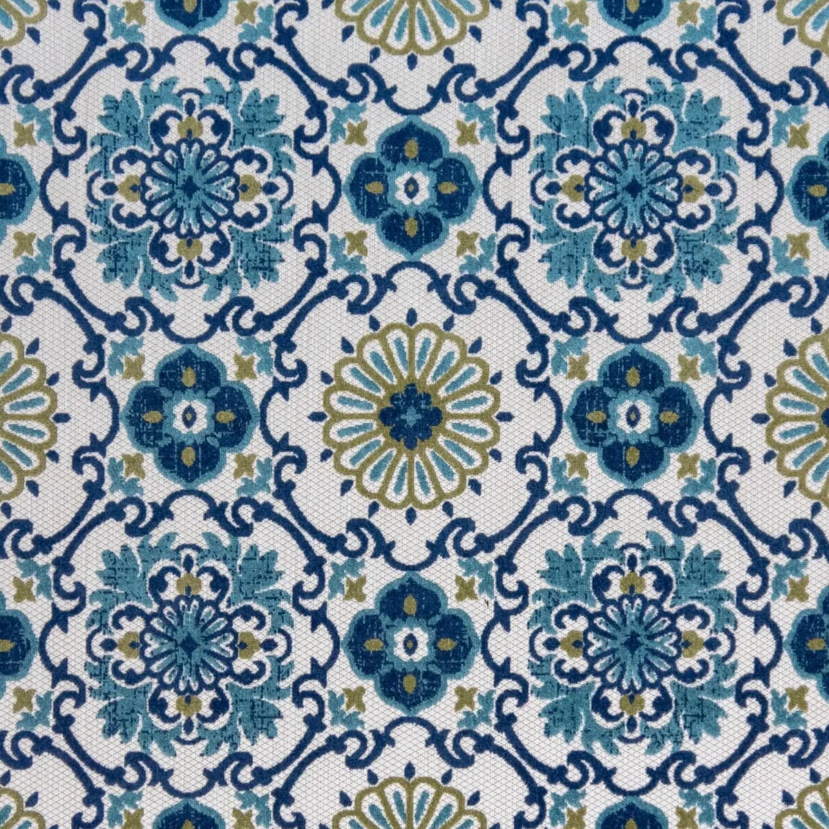 Gertmenian Fosel Chora Ivory Modern Floral Tile Indoor/ Outdoor High-Low Area Rug