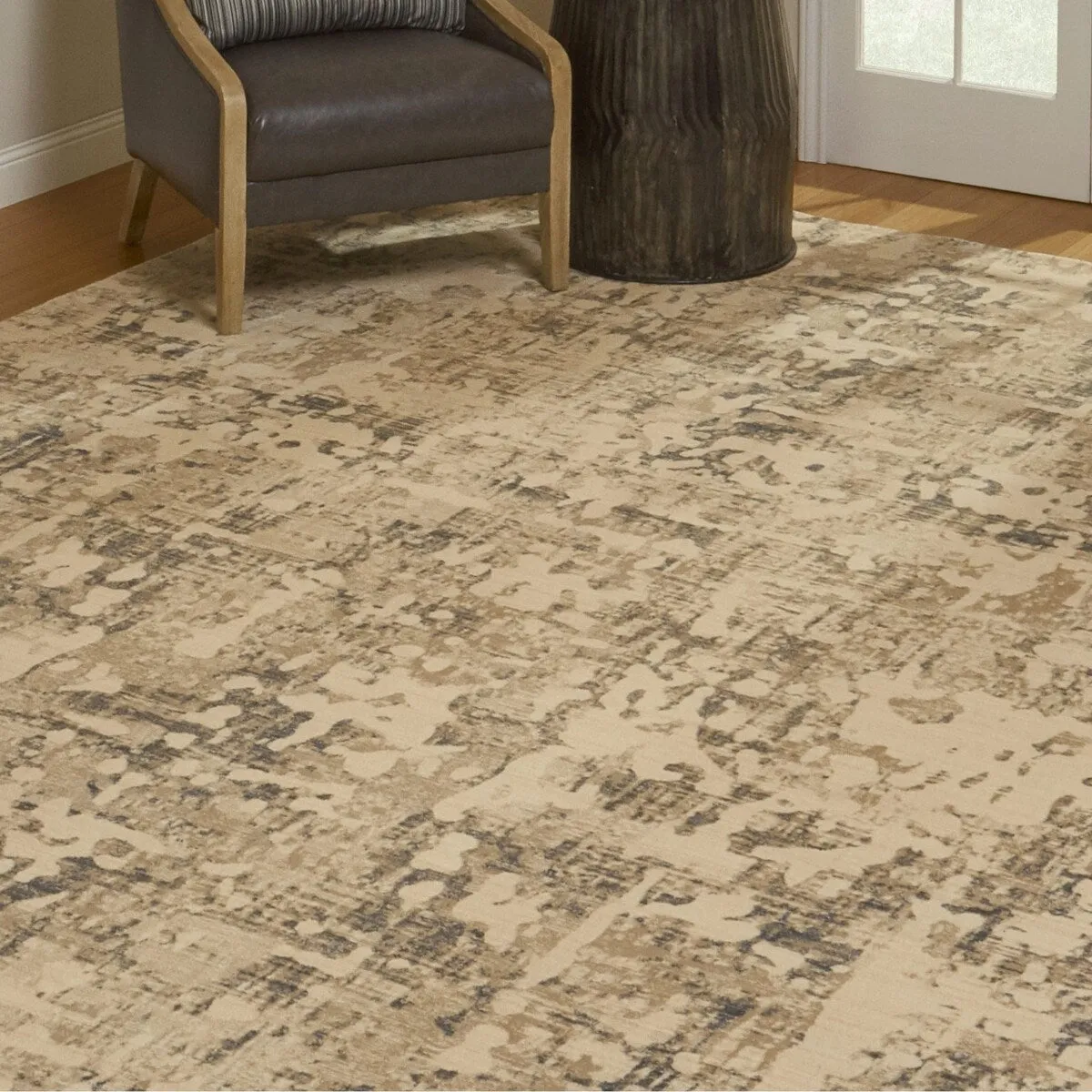 Gertmenian Hurston Monti Modern Abstract Natural Ivory Indoor Area Rug - 12'x15'