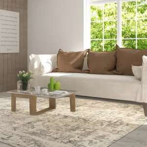 Gertmenian Hurston Monti Modern Abstract Natural Ivory Indoor Area Rug - 12'x15'