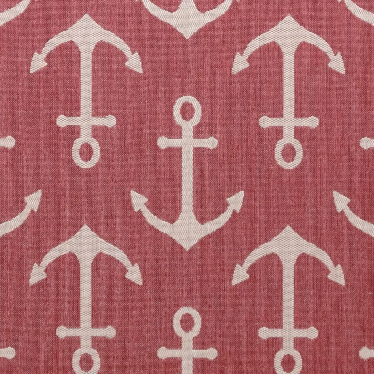 Gertmenian Paseo Maritime Red Nautical Anchor Indoor/ Outdoor Area Rug