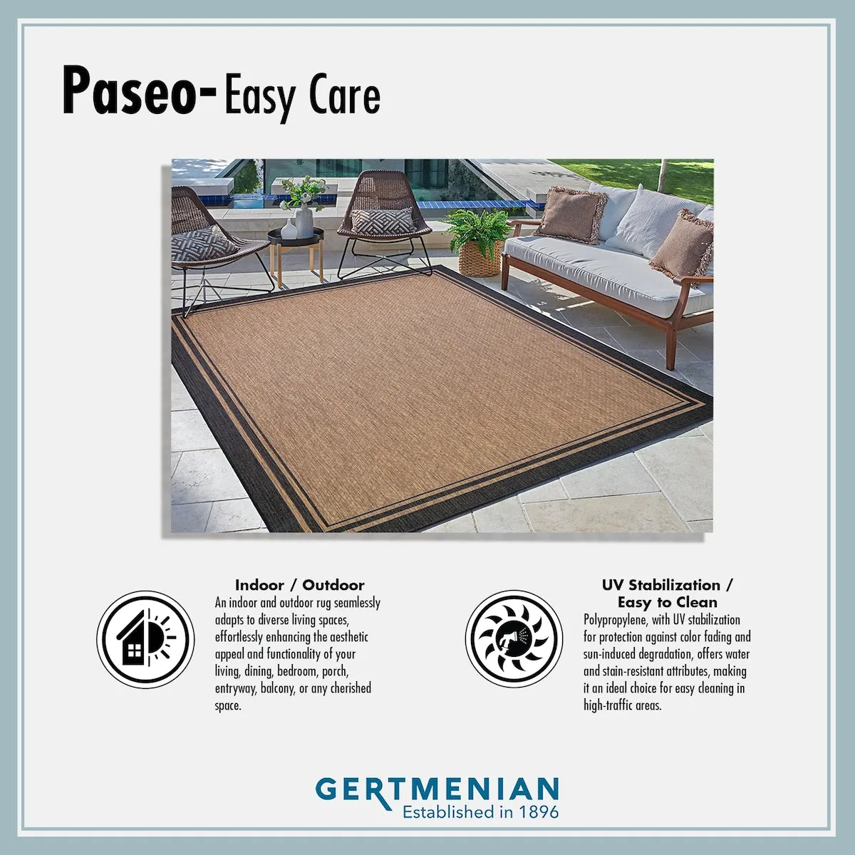 Gertmenian Paseo Maritime Red Nautical Anchor Indoor/ Outdoor Area Rug