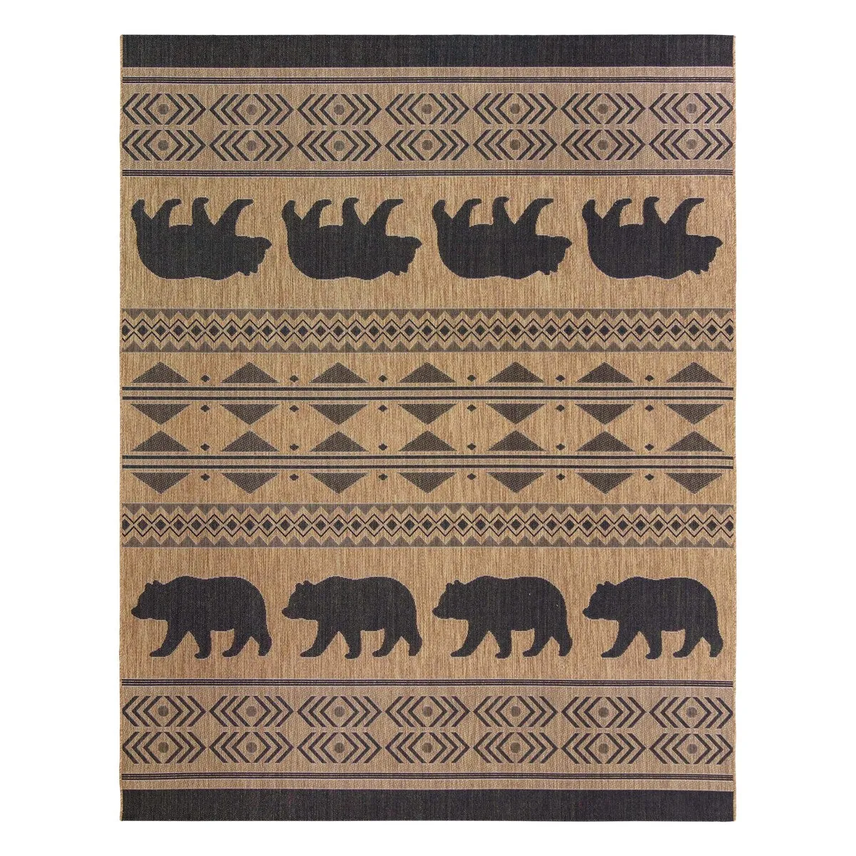 Gertmenian Paseo Orin Chestnut Brown Rustic Tribal Bear Indoor/ Outdoor Area Rug