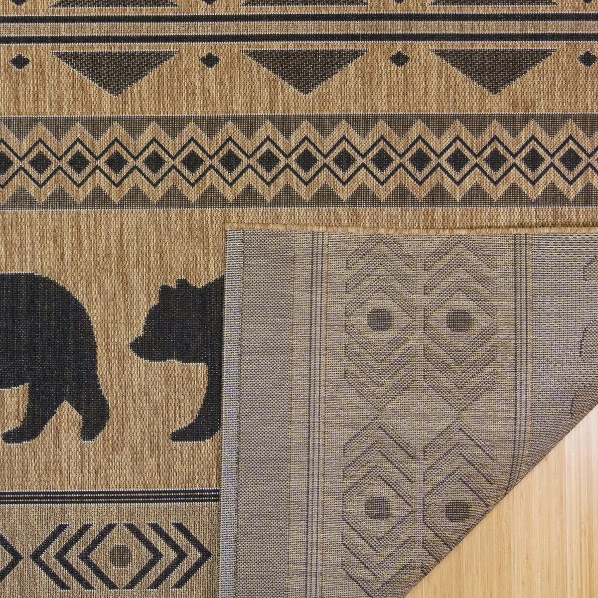 Gertmenian Paseo Orin Chestnut Brown Rustic Tribal Bear Indoor/ Outdoor Area Rug