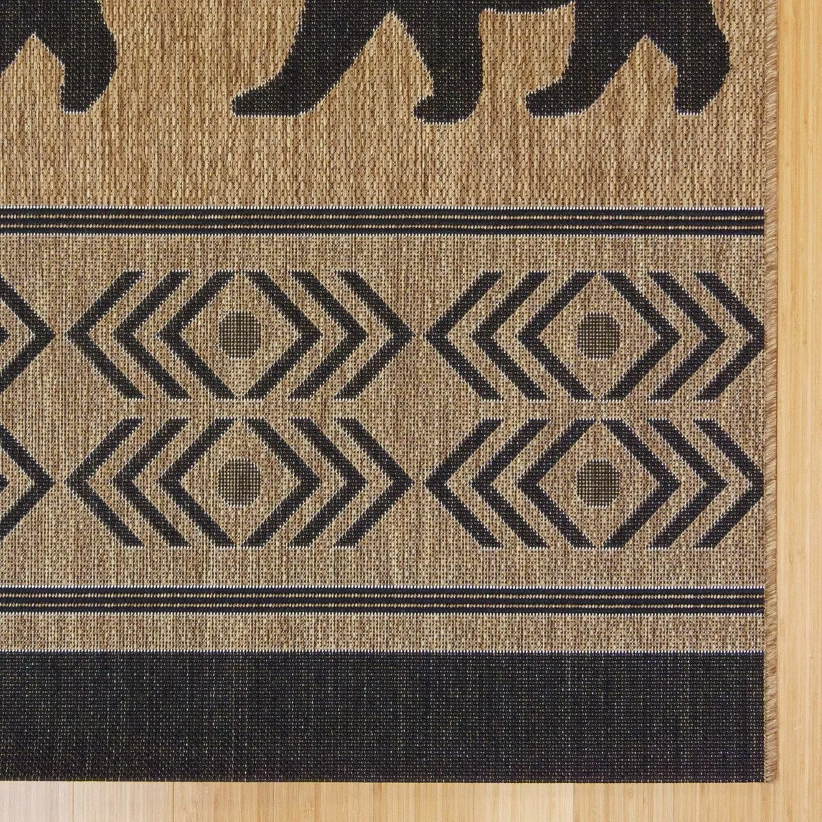 Gertmenian Paseo Orin Chestnut Brown Rustic Tribal Bear Indoor/ Outdoor Area Rug
