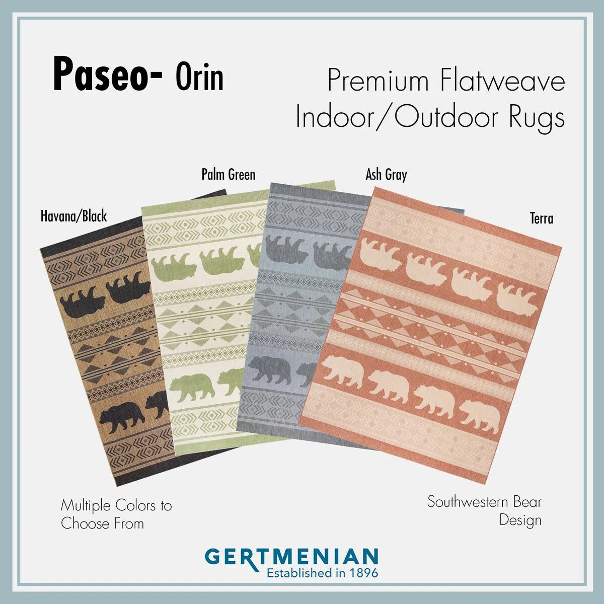 Gertmenian Paseo Orin Chestnut Brown Rustic Tribal Bear Indoor/ Outdoor Area Rug