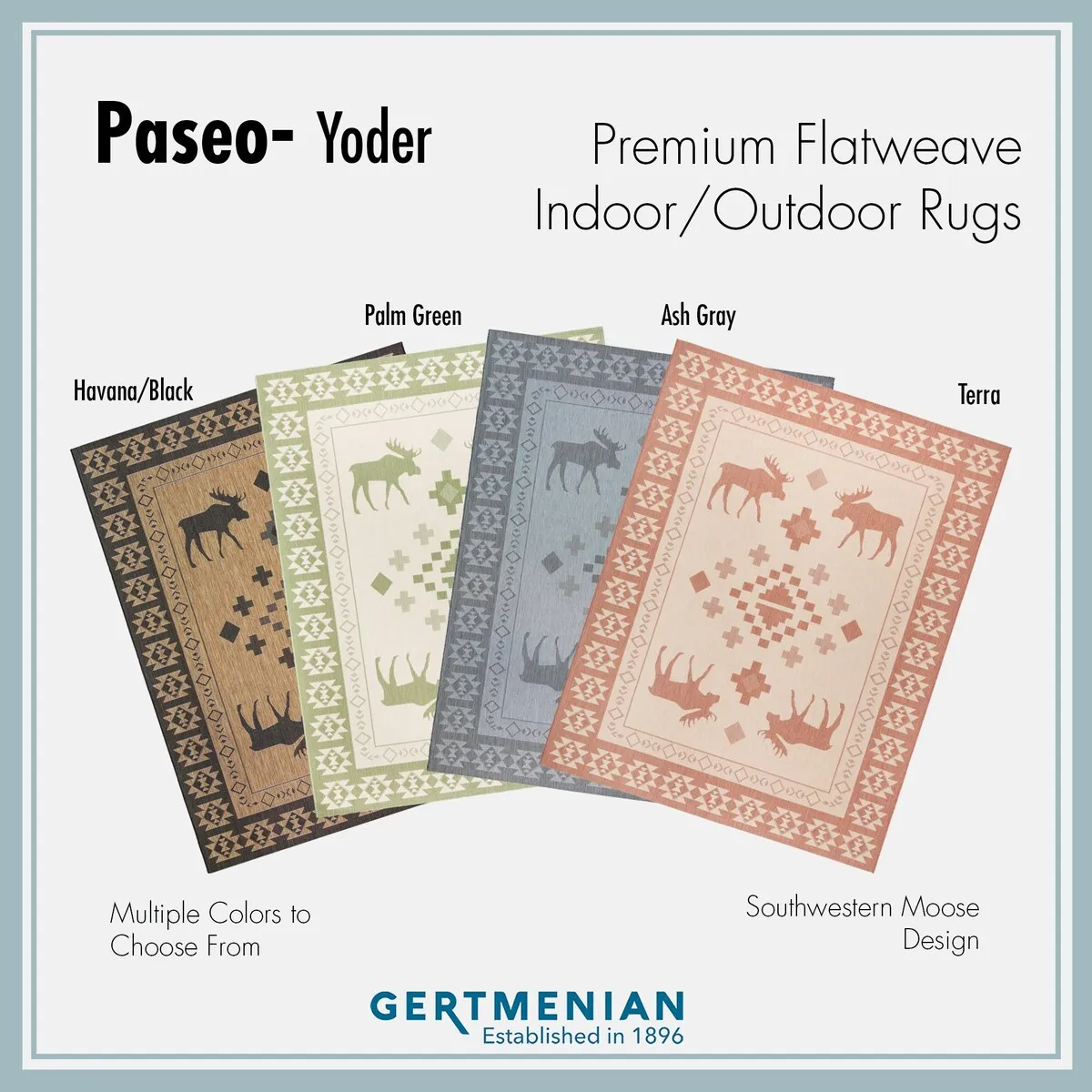 Gertmenian Paseo Yoder Chestnut Brown Rustic Tribal Moose Indoor/ Outdoor Area Rug