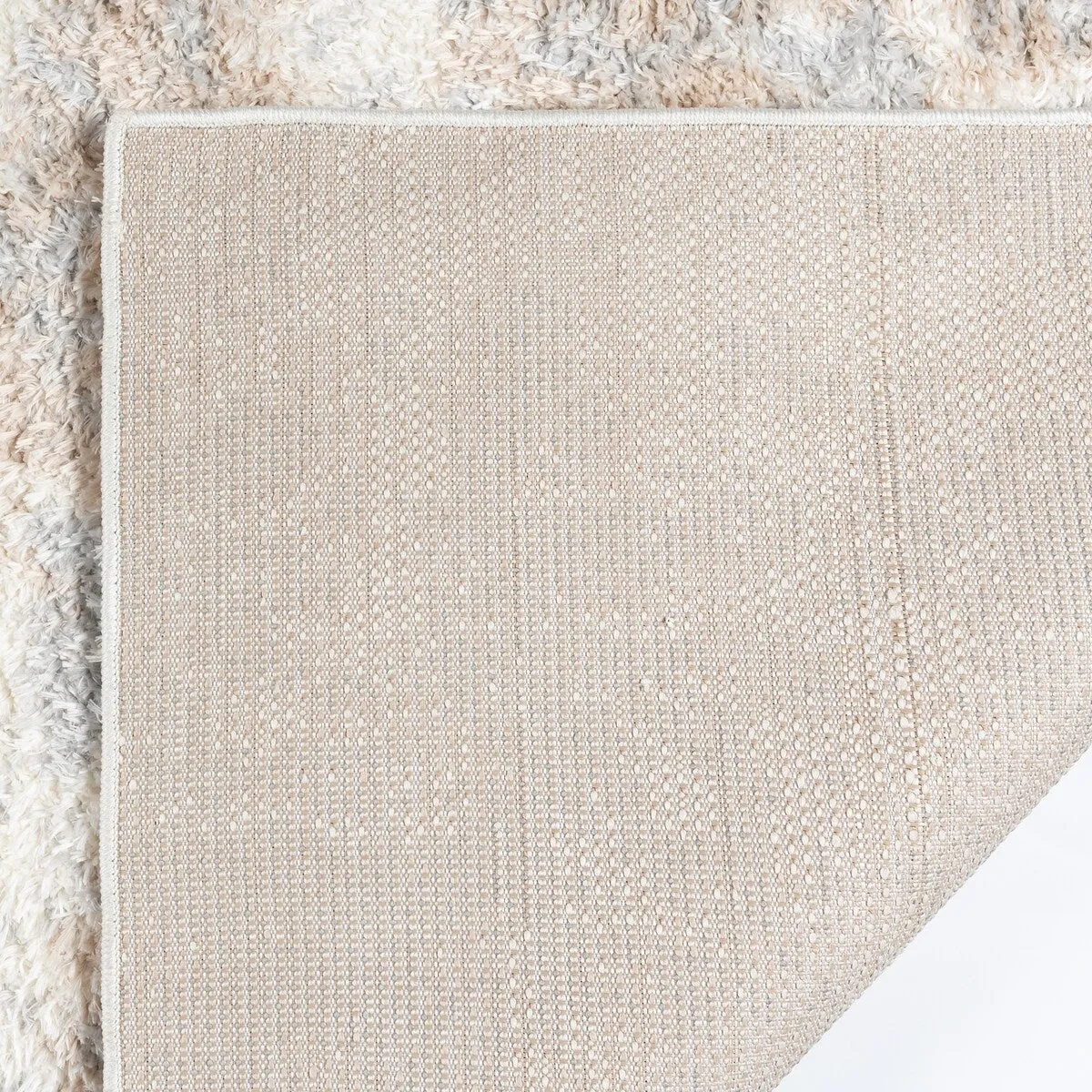 Gertmenian Thayer Garda Modern Abstract Ivory/Beige Shag Area Rug