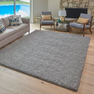 Gertmenian Ultimate Shag Solid Smoke Grey Plush Shag Area Rug