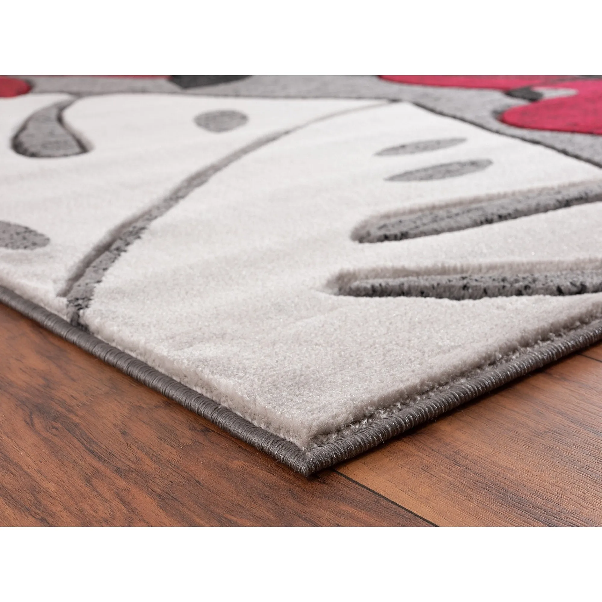 Glamour Floral Collection Polypropylene Area Rug
