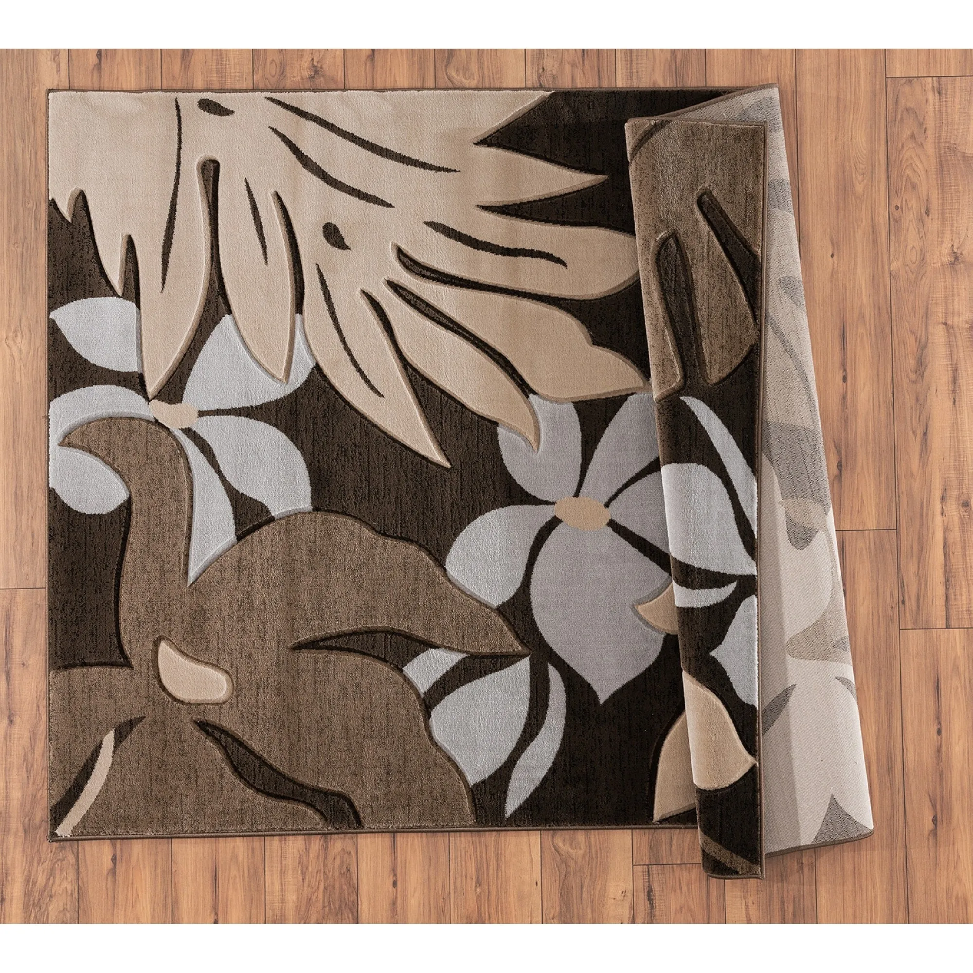 Glamour Floral Collection Polypropylene Area Rug