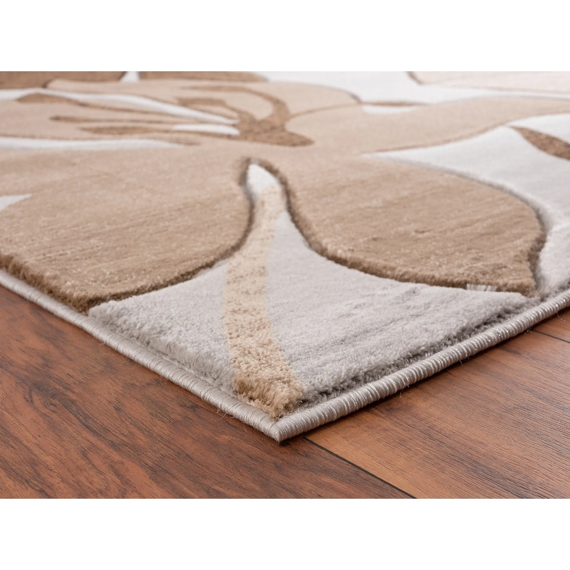 Glamour Floral Collection Polypropylene Area Rug