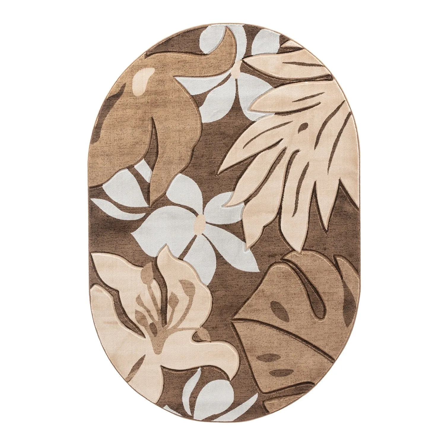 Glamour Floral Collection Polypropylene Area Rug
