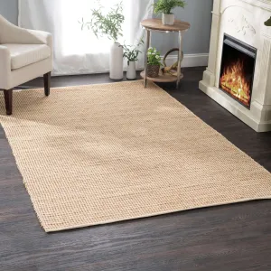 Gravel Ivory/Natural Handwoven Jute Rug