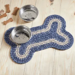Great Falls Blue Indoor/Outdoor Small Bone Rug 11.5x17.5 - 3'6