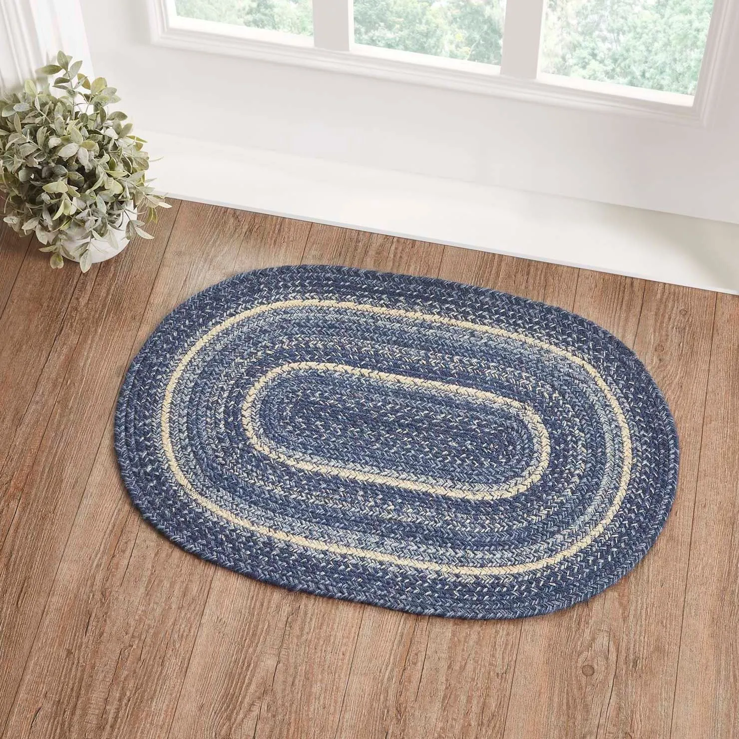 Great Falls Blue Jute Rug Oval w/ Pad 20x30 - 20x30