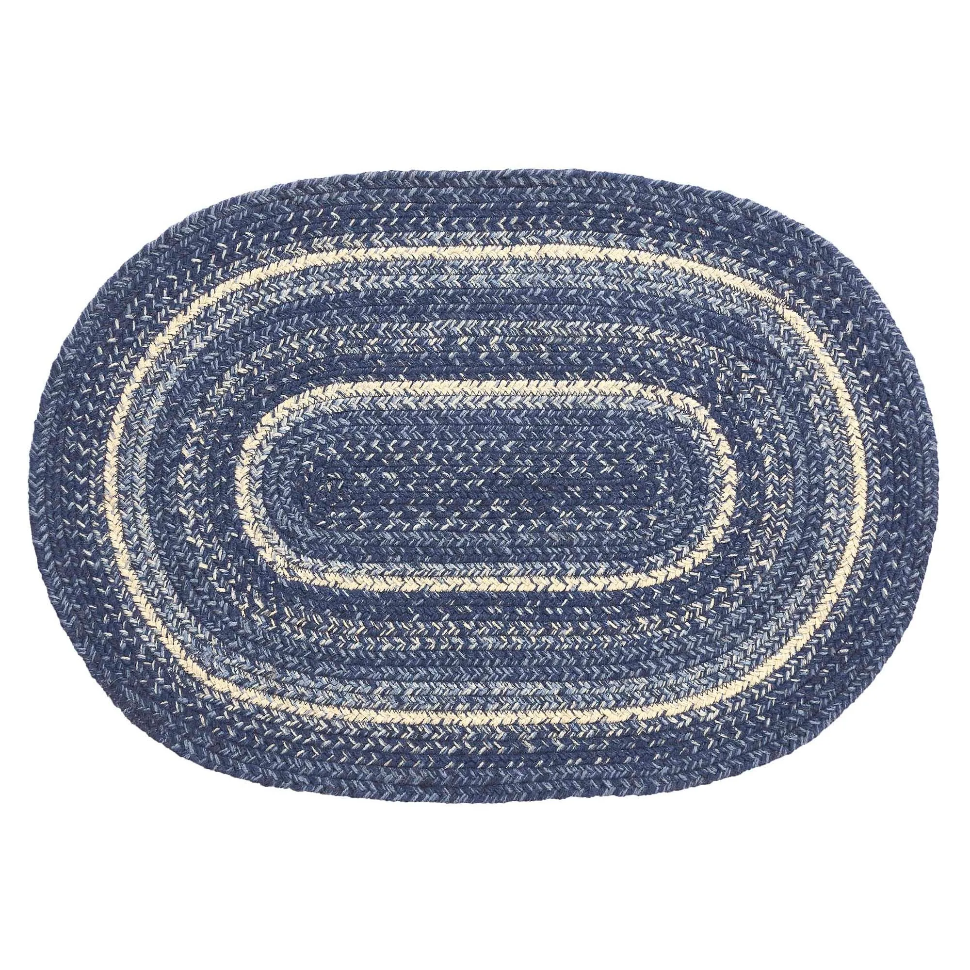 Great Falls Blue Jute Rug Oval w/ Pad 20x30 - 20x30