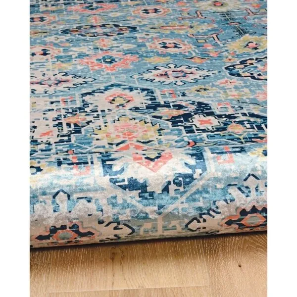 Halogen Bellis Blue/Ivory Area Rug - 2'2 X 3'2