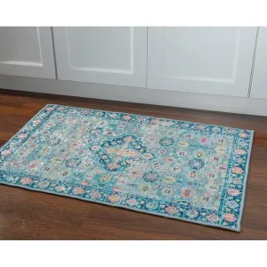 Halogen Bellis Blue/Ivory Area Rug - 2'2 X 3'2
