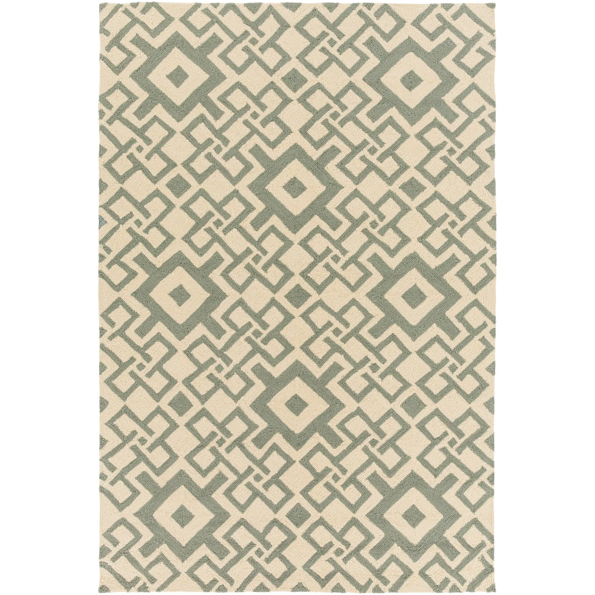 Hand-hooked Luke Geometric Area Rug