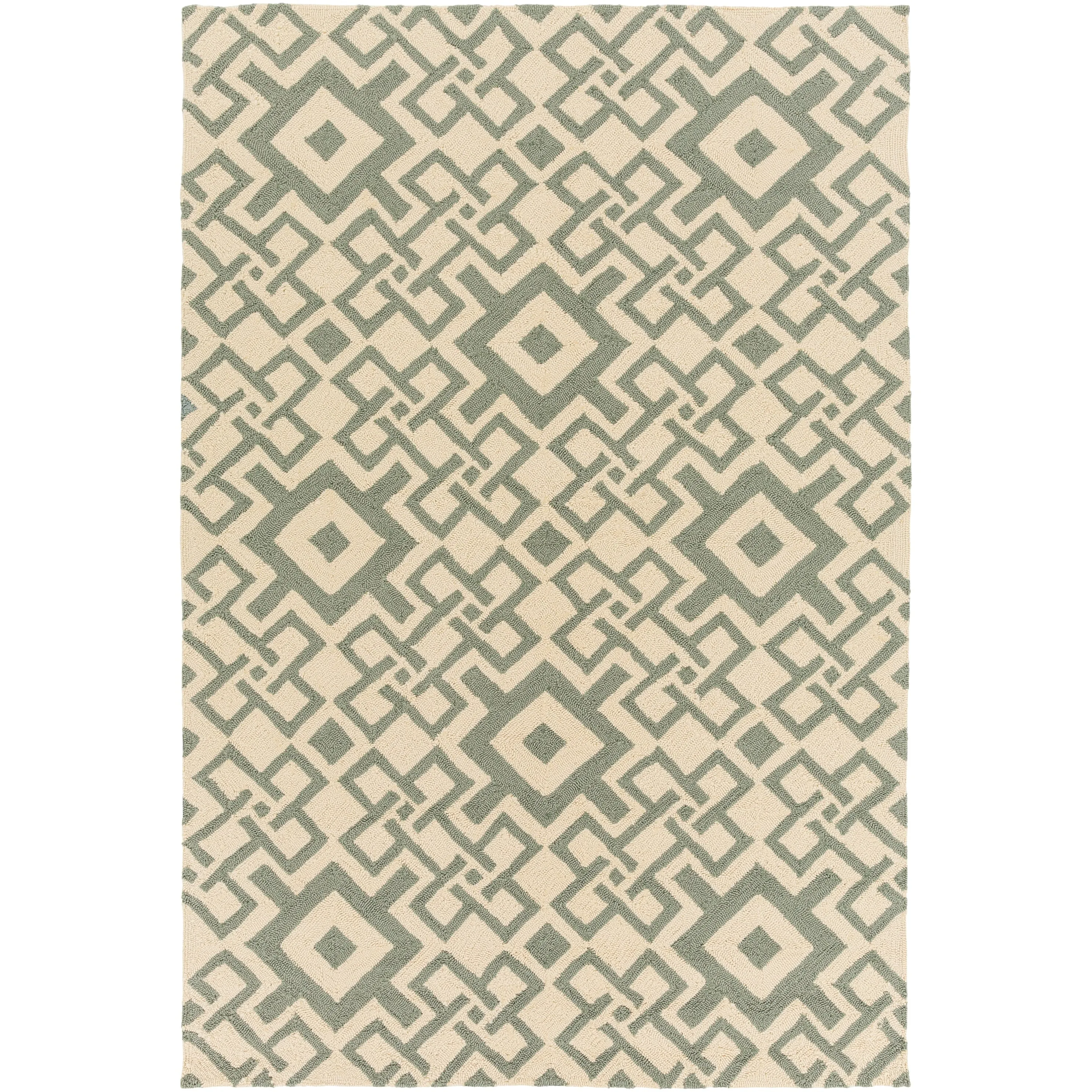 Hand-hooked Luke Geometric Area Rug