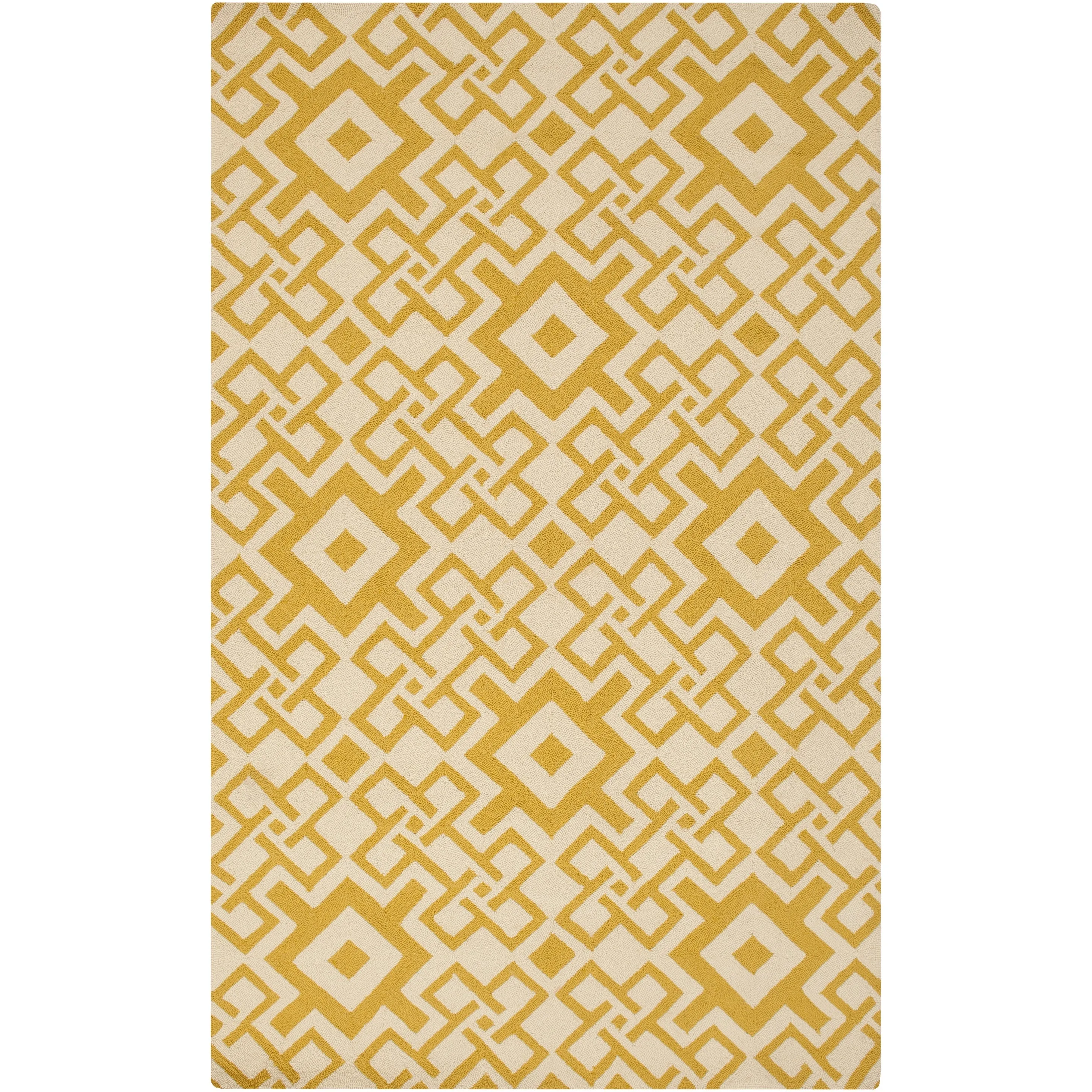 Hand-hooked Luke Geometric Area Rug