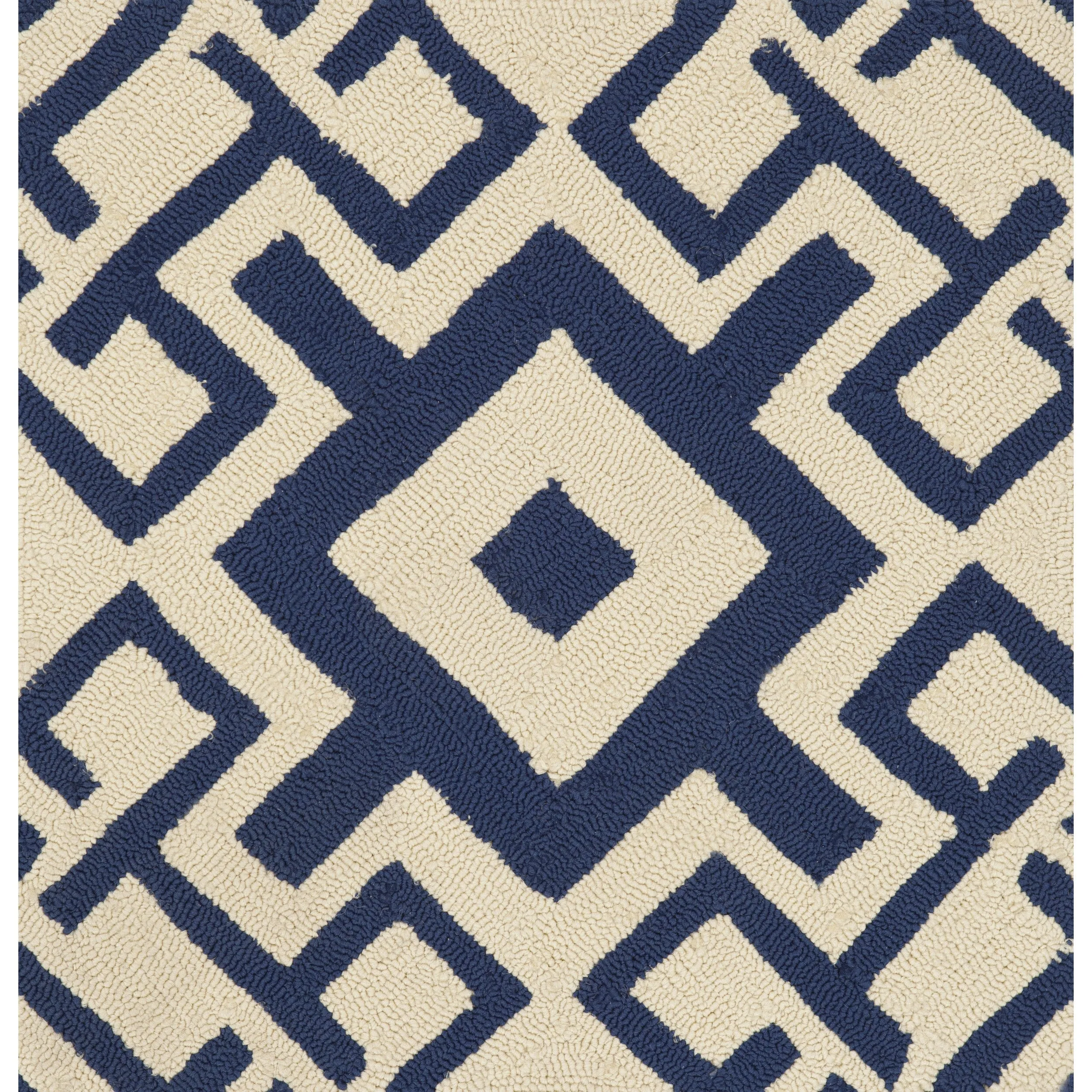Hand-hooked Luke Geometric Area Rug