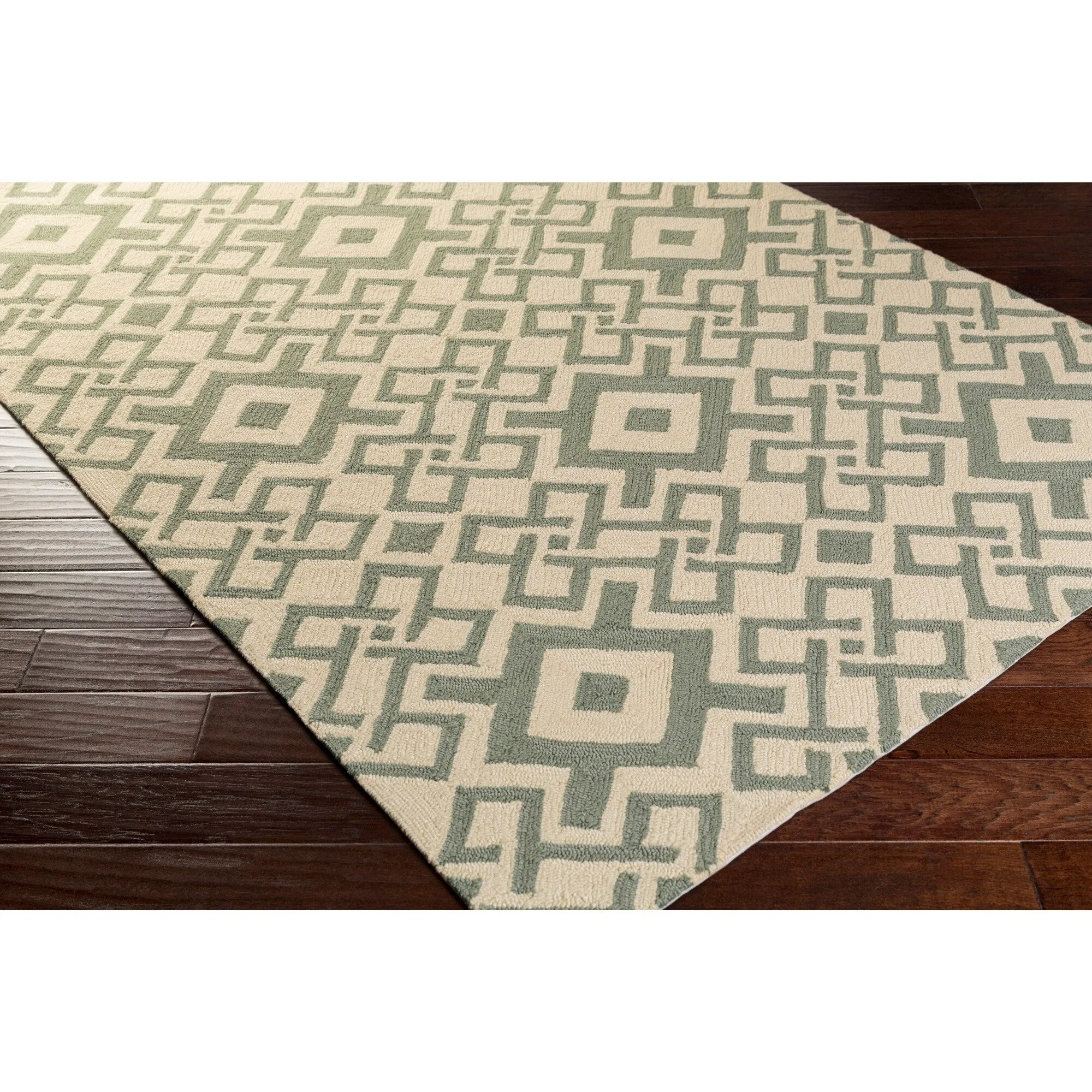Hand-hooked Luke Geometric Area Rug