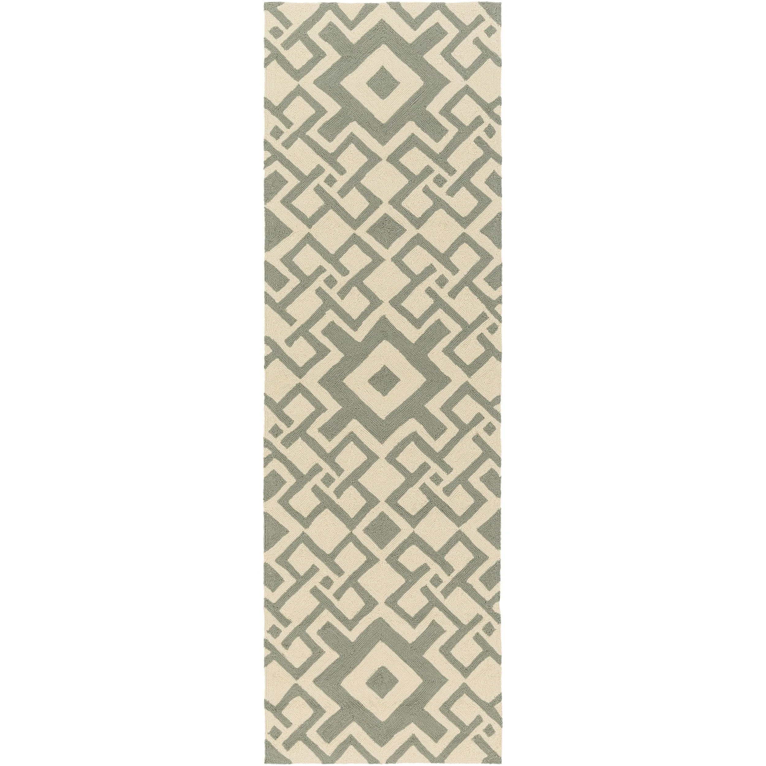 Hand-hooked Luke Geometric Area Rug