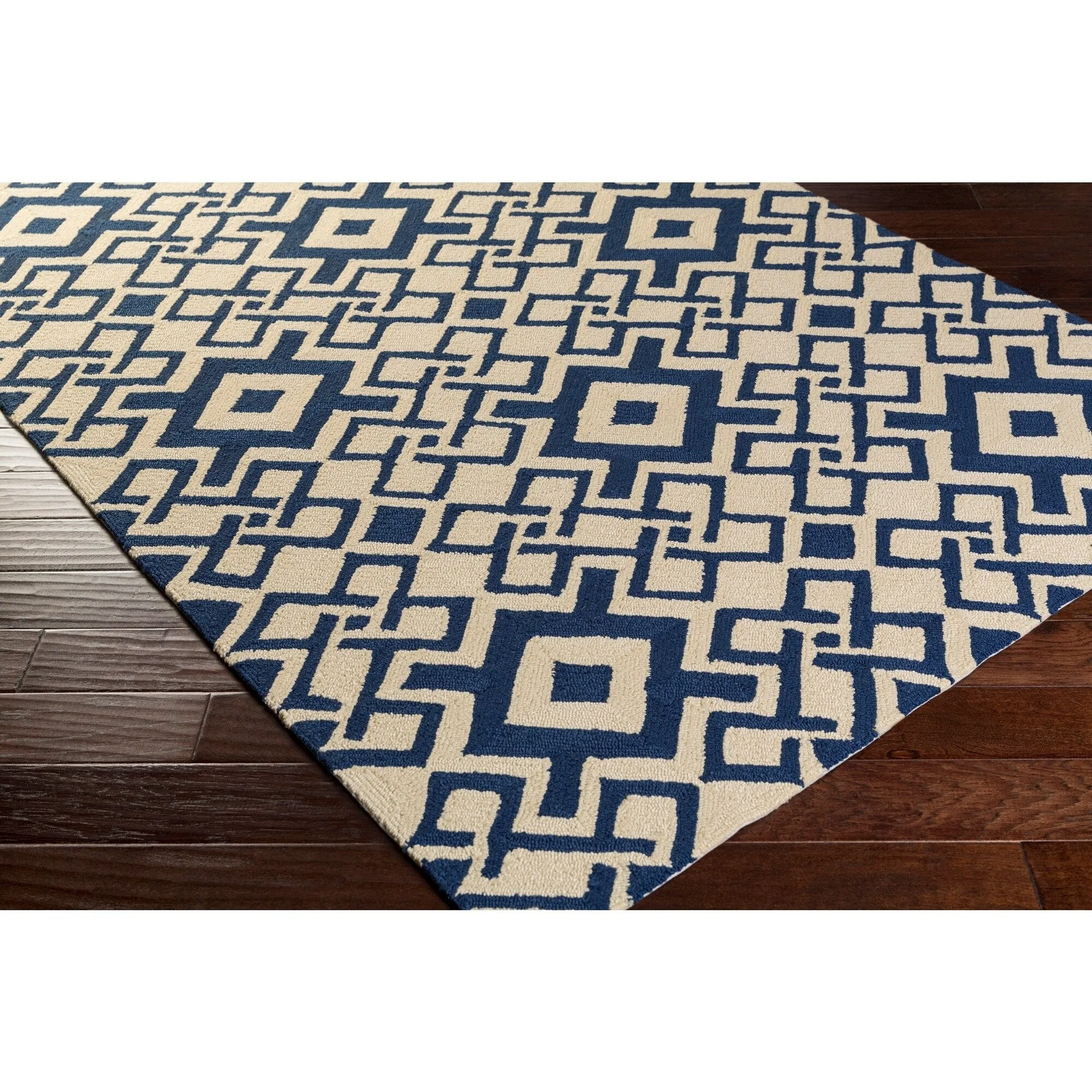 Hand-hooked Luke Geometric Area Rug