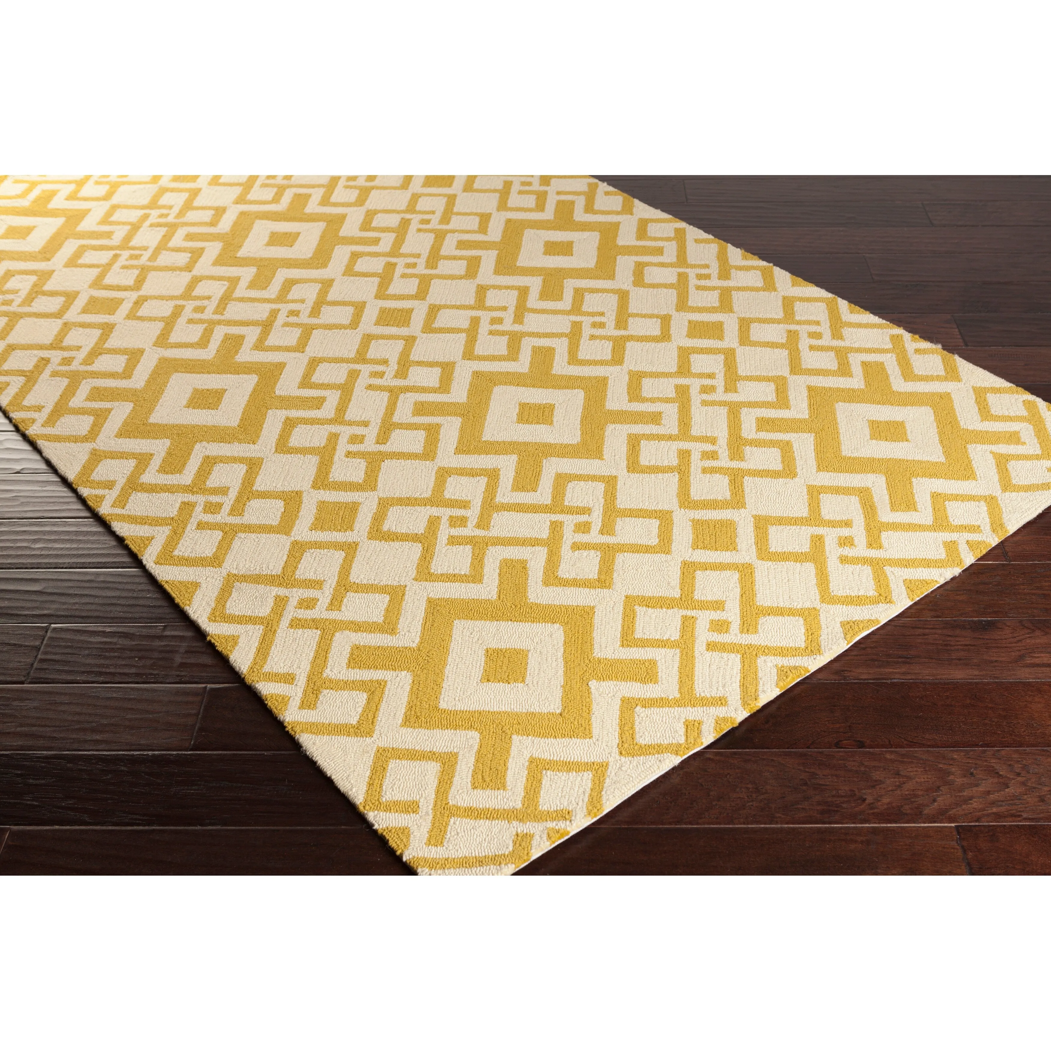 Hand-hooked Luke Geometric Area Rug