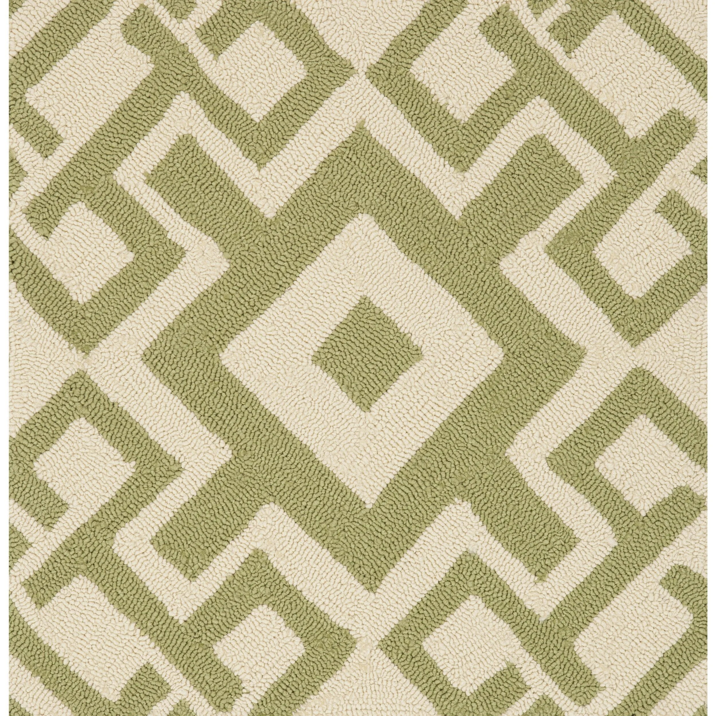 Hand-hooked Luke Geometric Area Rug