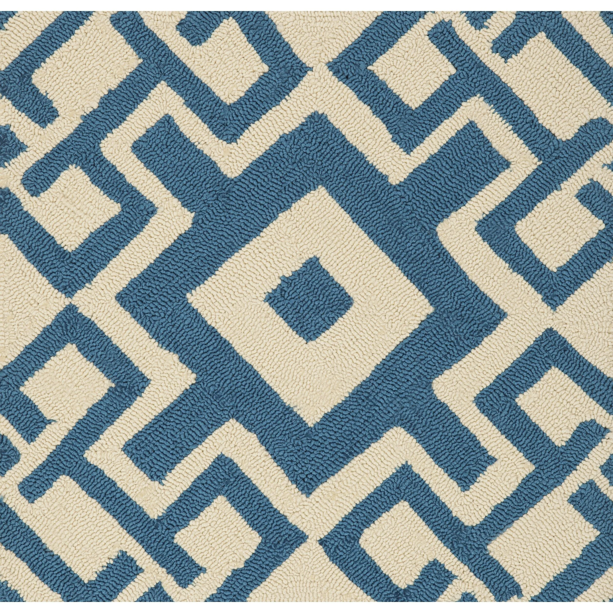 Hand-hooked Luke Geometric Area Rug