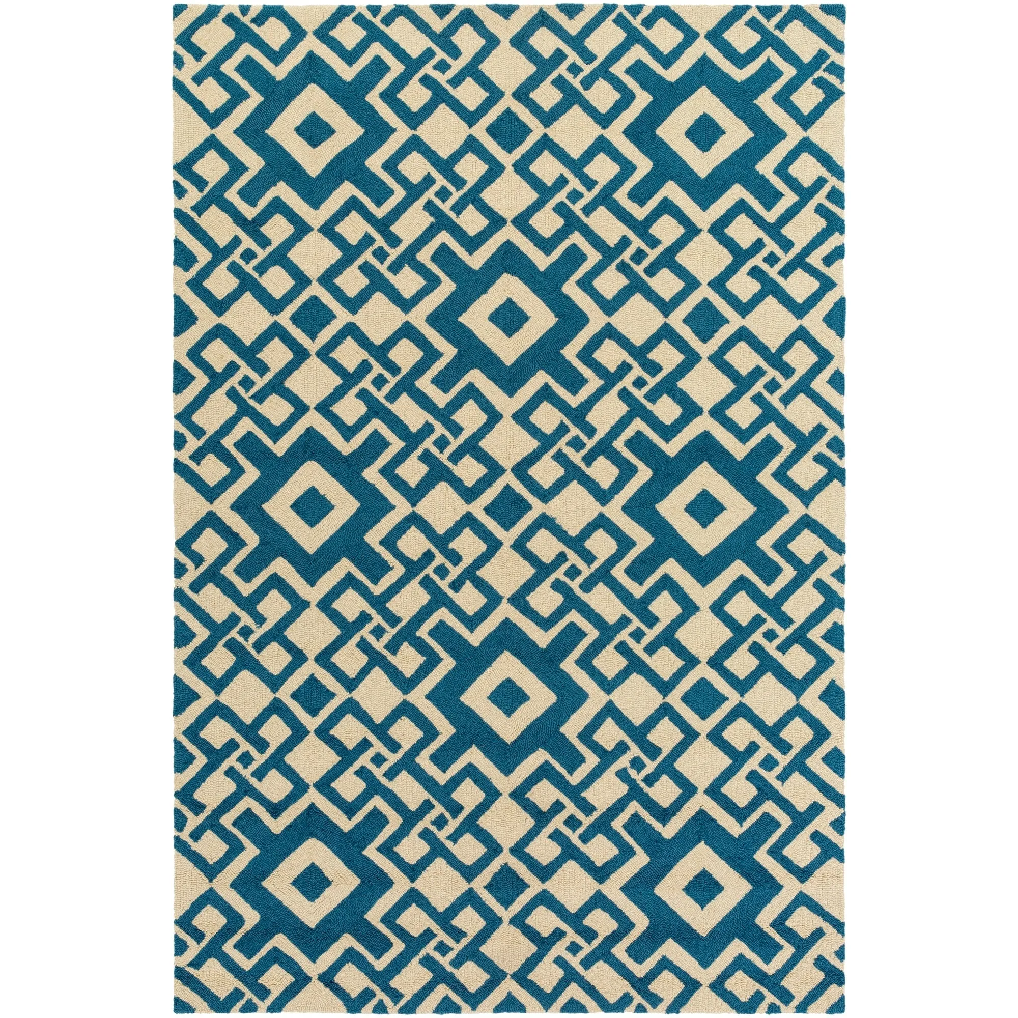 Hand-hooked Luke Geometric Area Rug