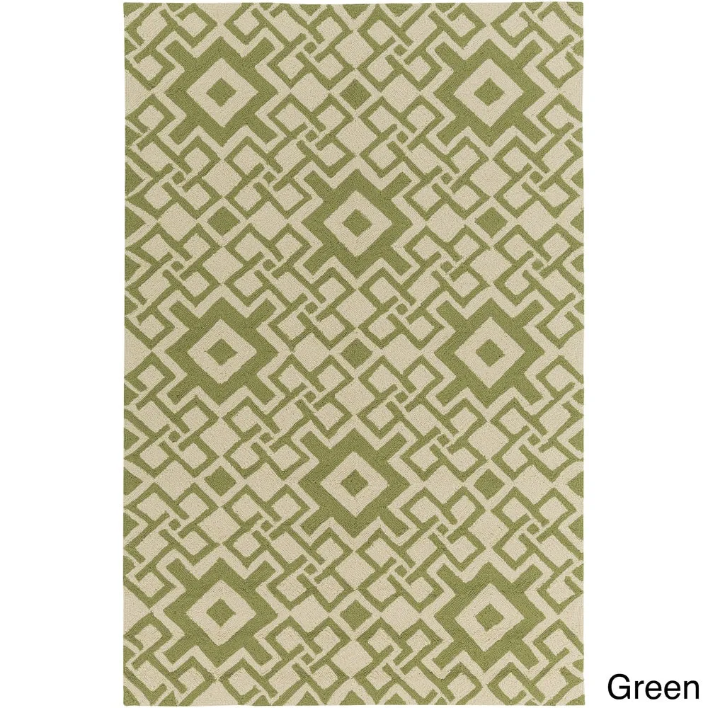 Hand-hooked Luke Geometric Area Rug