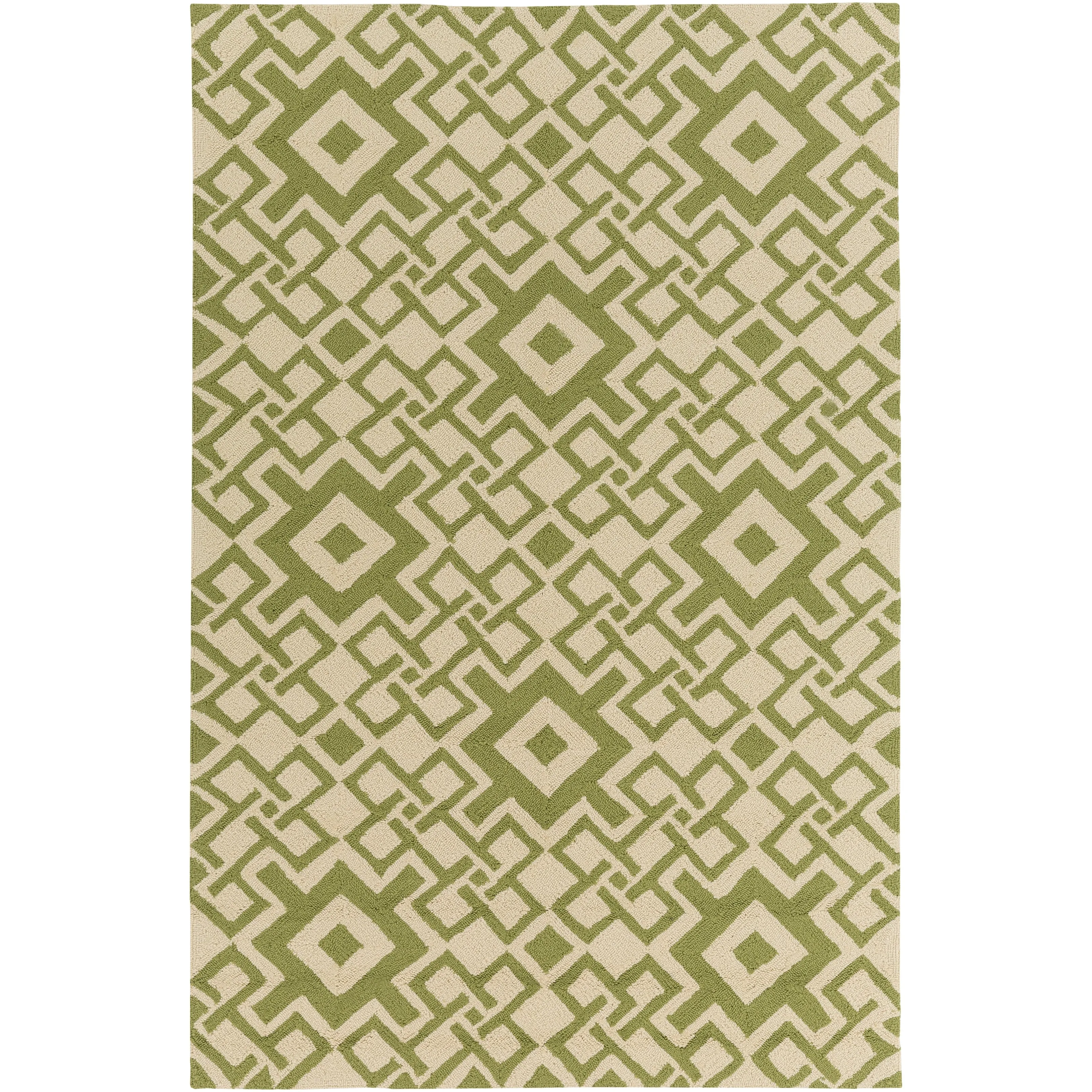 Hand-hooked Luke Geometric Area Rug